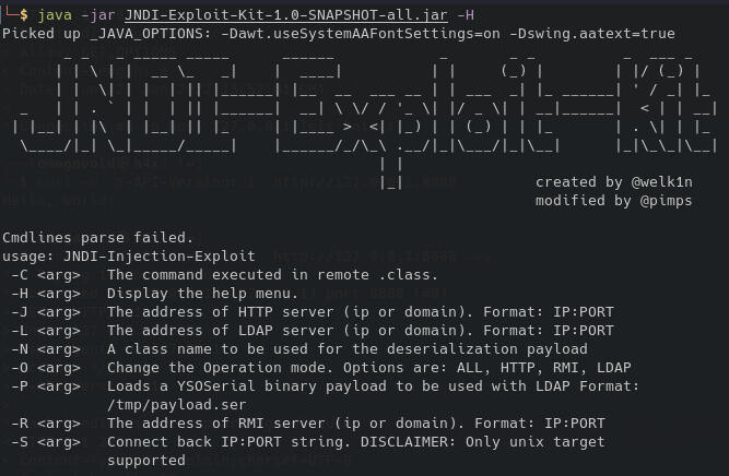 JNDI-Exploit-Kit Help.